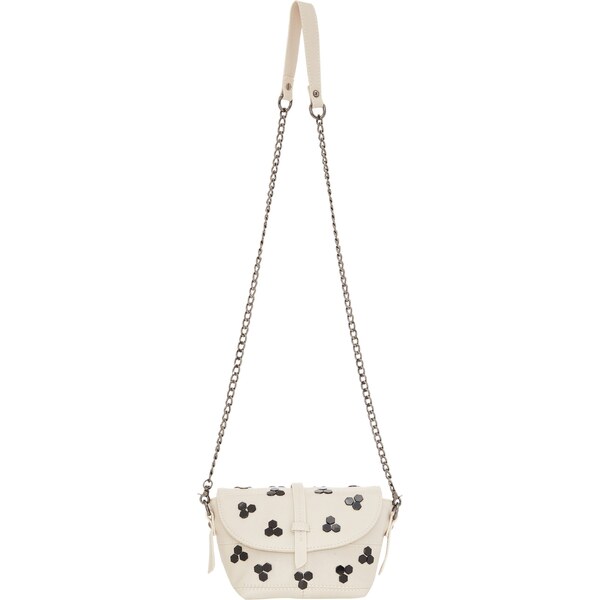 faina Taška cez rameno čierna / strieborná / prírodná biela 65870640