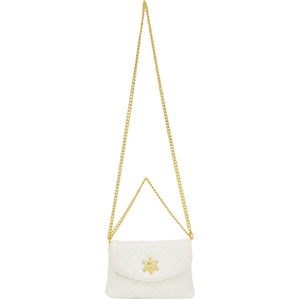 NAEMI Taška cez rameno zlatá / prírodná biela 65832085