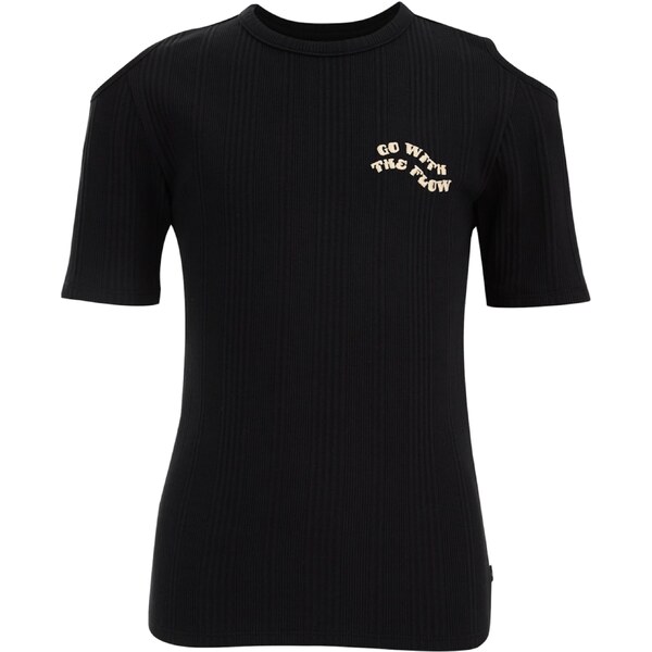 WE Fashion Tričko čierna / biela 54299017