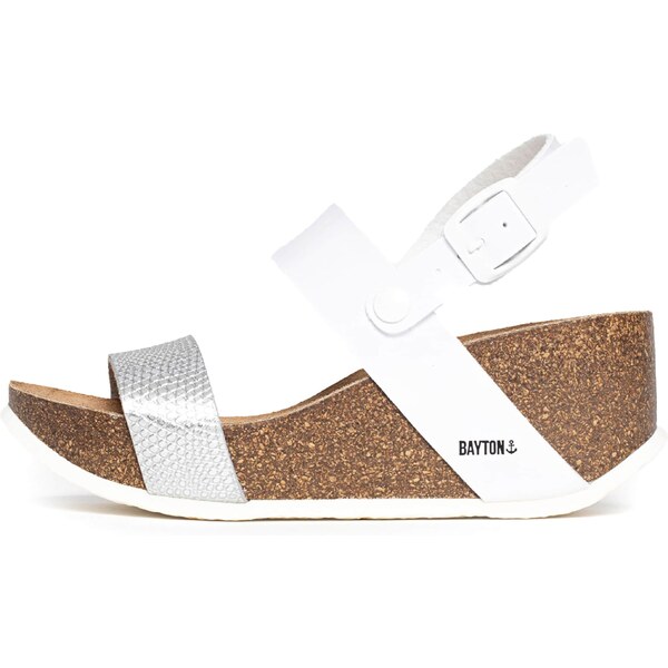 Bayton Sandále Selene čierna / strieborná / biela 62915214