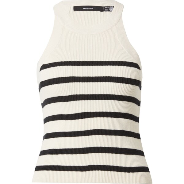 VERO MODA Vyšívaný top VMSABA béžová / čierna 63209482