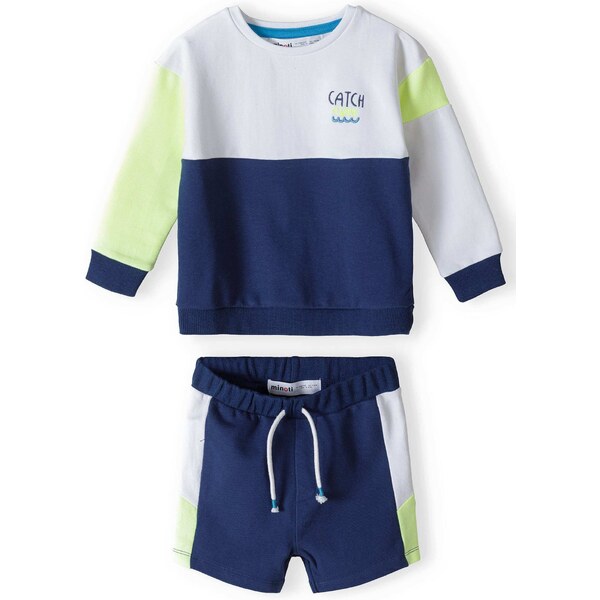 MINOTI Set tmavomodrá / neónovo zelená / biela 54324472