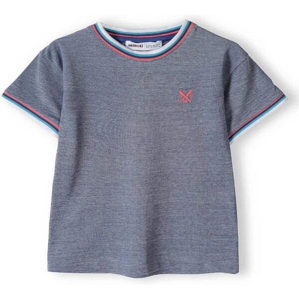 MINOTI Tričko modrá melírovaná / červená 54324422