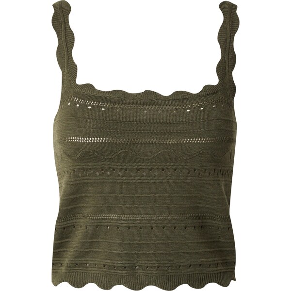 ABOUT YOU Vyšívaný top Biba kaki 54325364