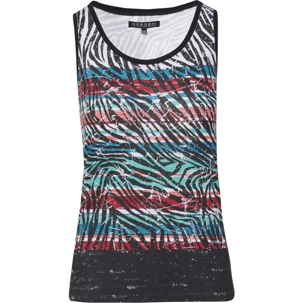 KOROSHI Top modrá / tyrkysová / červená / čierna 54326930