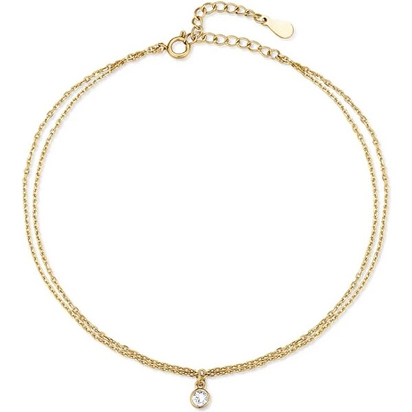 SWAROVSKI Elements Swarovski e. oceľová retiazka na nohu Hawaii, biela 50747274