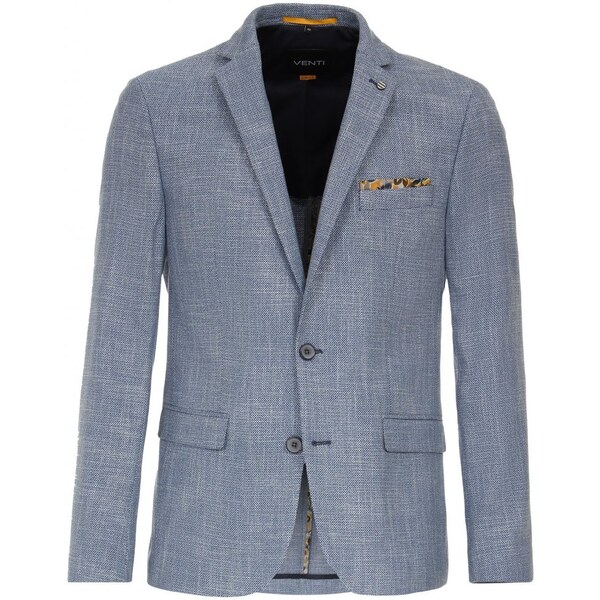 Pánske modré strečové sako VENTI regular fit 50748160