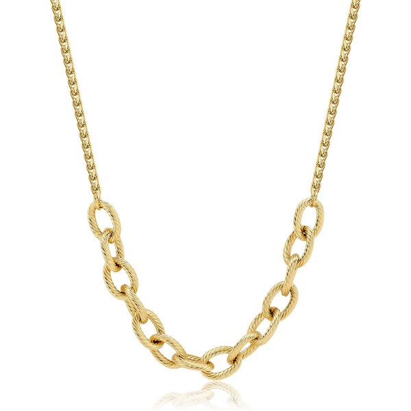 SAgapõ Moderný oceľový náhrdelník Chunky SHK62 66592742