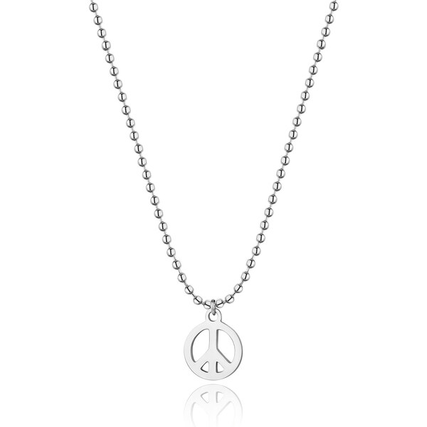 SAgapõ Originálny oceľový náhrdelník Peace Smile SSM002 66584695