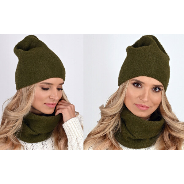 Fashionweek Exkluzívny alpakové zimné set čiapka a šál, pletený tunel 48751422