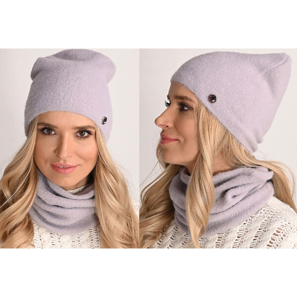 Fashionweek Exkluzívny alpakové zimné set čiapka a šál, pletený tunel 48751417