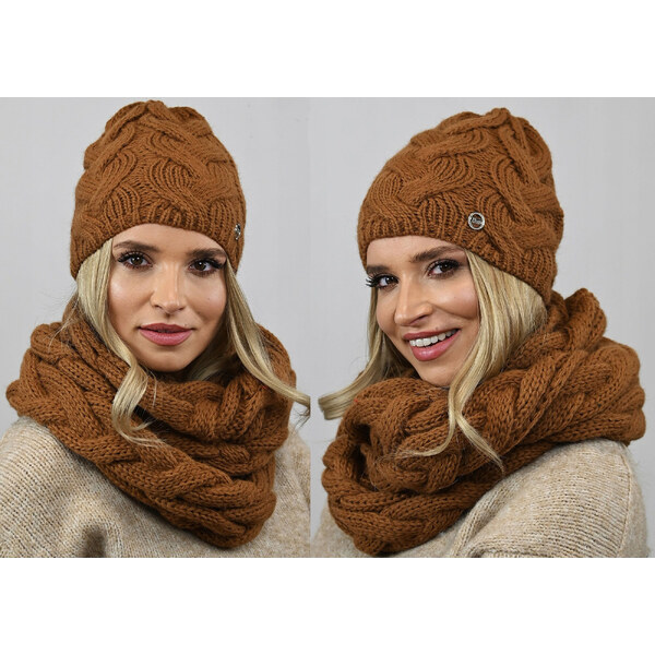 Fashionweek Dámska súprava čiapky a šálu Exkluzivní Tlustý, masitý 48751587
