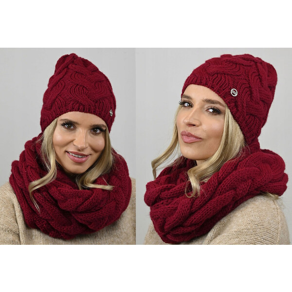 Fashionweek Dámska súprava čiapky a šálu Exkluzivní Tlustý, masitý 48751588