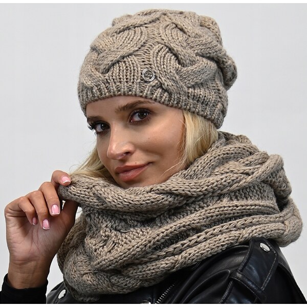 Fashionweek Dámska súprava čiapky a šálu Exkluzivní Tlustý, masitý 48751591