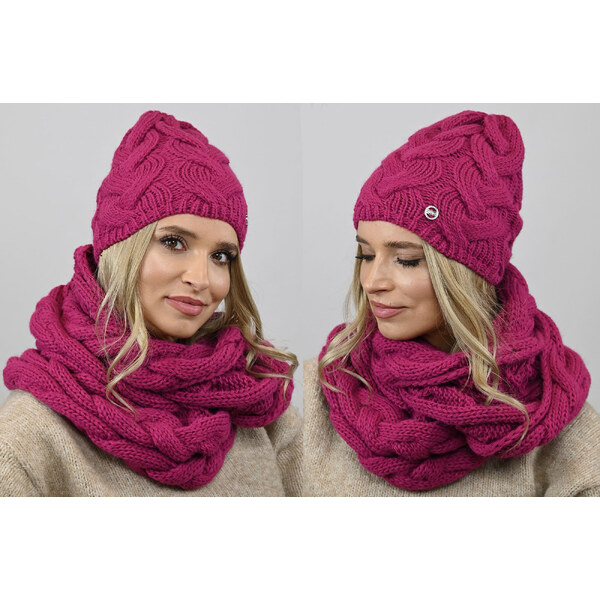 Fashionweek Dámska súprava čiapky a šálu Exkluzivní Tlustý, masitý 48751579