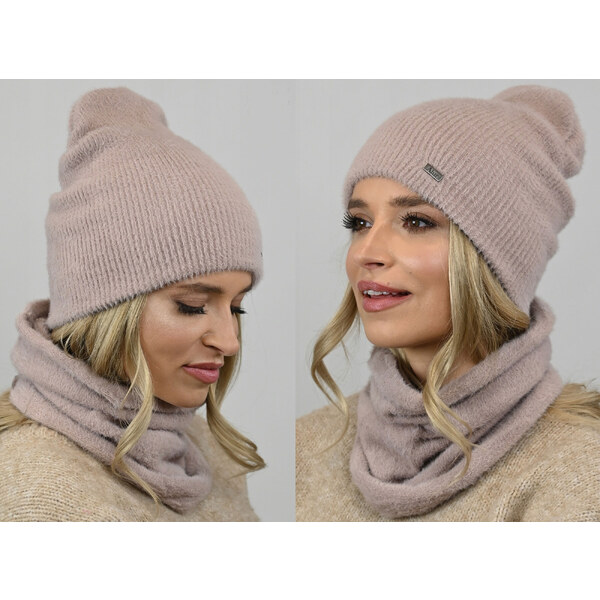 Fashionweek Exkluzívny alpakovy set čiapka a šál, pletený tunel Zizi 48751728