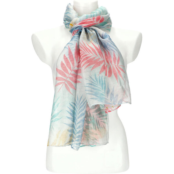 Cashmere Dámska letná farebná šatka v motíve listov 180x73 cm motív 5 50762997