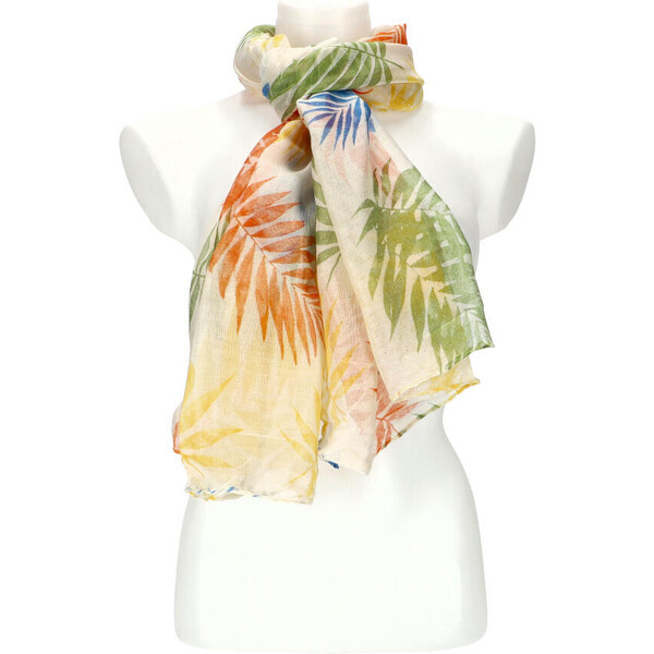 Cashmere Dámska letná farebná šatka v motíve listov 180x73 cm motív 4 50762998