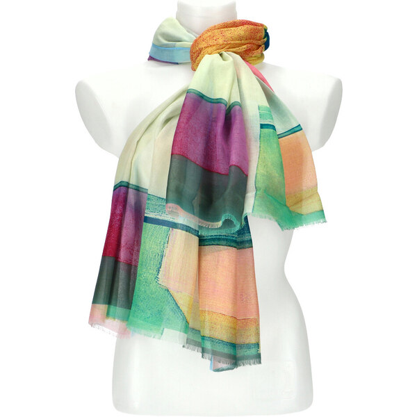 Cashmere Letná dámska farebná šatka 180x90 cm fialová 50762987