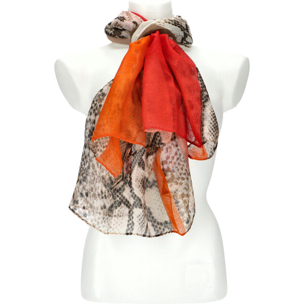 Cashmere Letná dámska farebná šatka 180x70 cm červená 50762979