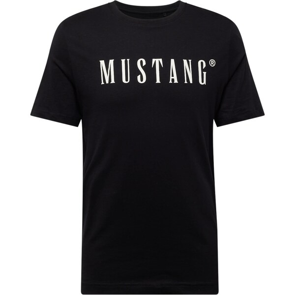 MUSTANG Tričko Austin čierna / biela 54294333