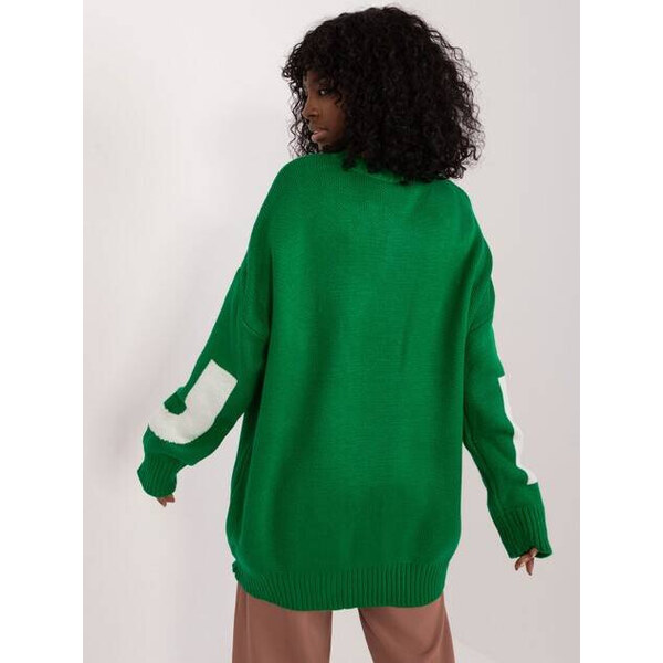 Factory Price Dámsky zelený oversize sveter (8060) 50769237