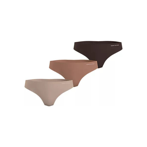 Dámske nohavičky 3Pack BRAZILIAN UW0UW03871 0R3 Mix Brown - Tommy 50769277