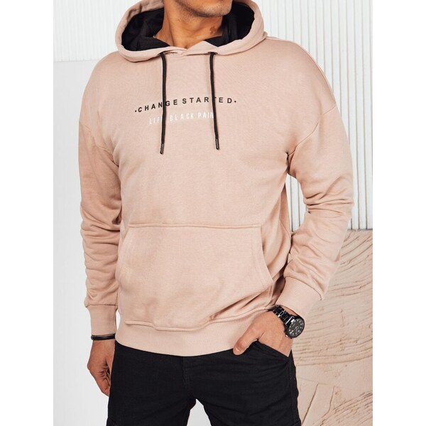 Dstreet Béžová mikina s jedinečným nápisom 50772239