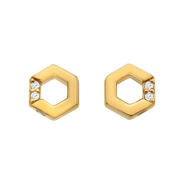 Hot Diamonds Slušivé pozlátené náušnice s diamantmi a topazmi Jac 66594839