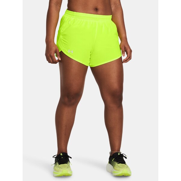 Zelené dámske športové kraťasy Under Armour UA Fly By 3 Shorts-GRN 64779465