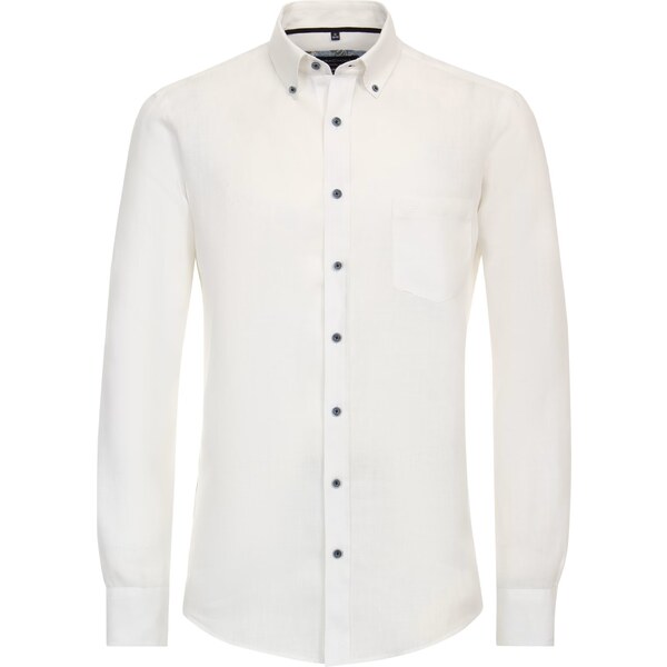 Pánska biela ľanová košeľa CASA MODA casual fit 50776838