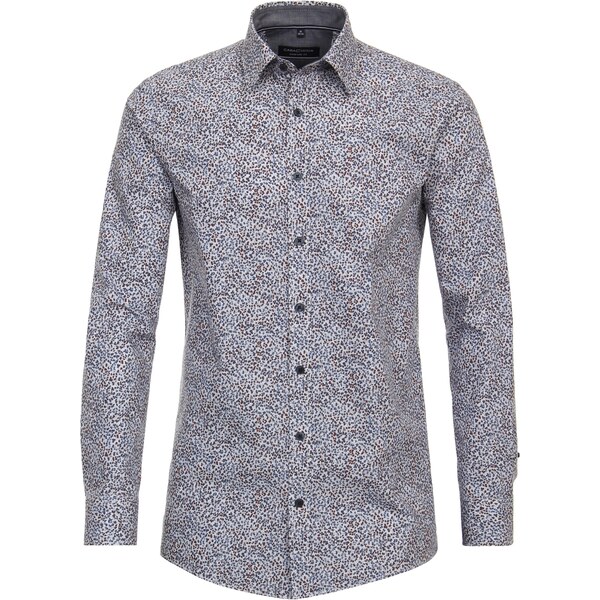 Pánska modrá košeľa s potlačou CASA MODA casual fit 52168213