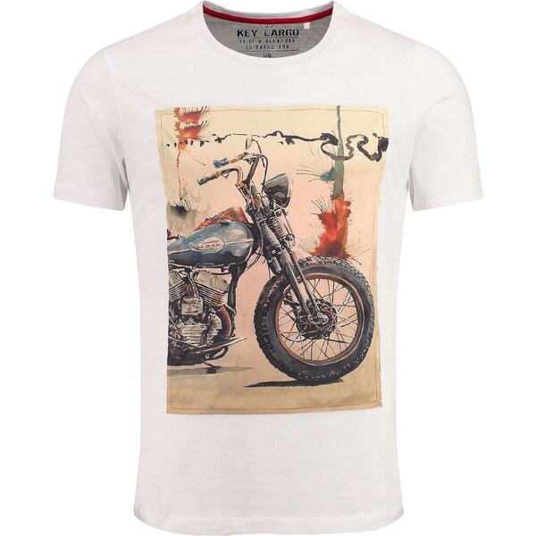 Key Largo Tričko Spokes béžová / oranžová / čierna / biela 62164282
