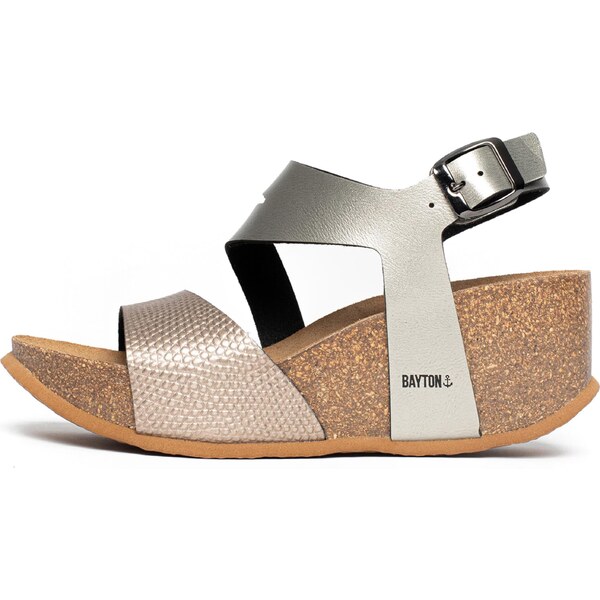 Bayton Sandále Ibiza svetlohnedá / čierna / strieborná 54300317