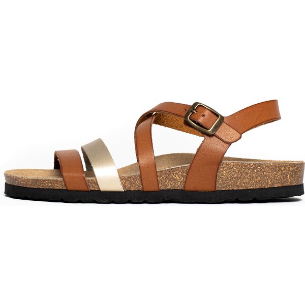 Bayton Remienkové sandále Gerone farba ťavej srsti / zlatá 56878028