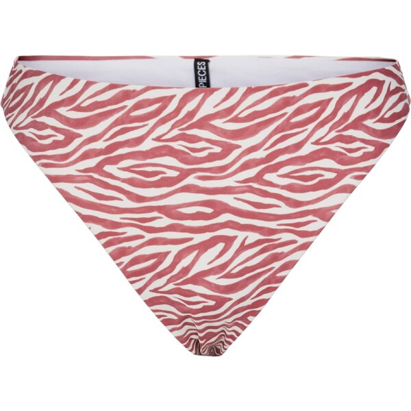 PIECES Bikinové nohavičky PCAmy brusnicová / biela 65693919