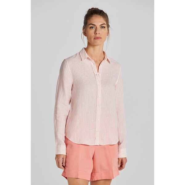 KOŠEĽA GANT REG LINEN STRIPE SHIRT PEACHY PINK 50828316