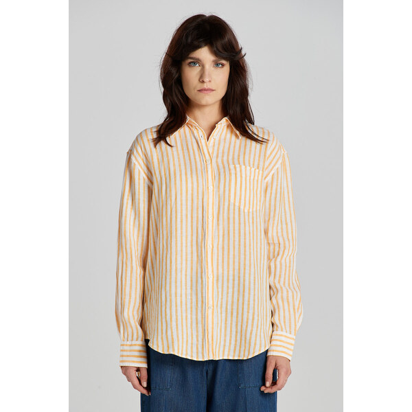 KOŠEĽA GANT REL STRIPED LINEN SHIRT MEDAL YELLOW 50828340