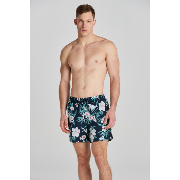 PLAVKY GANT OLEANDER PRINT SWIM SHORTS EVENING BLUE 50828375
