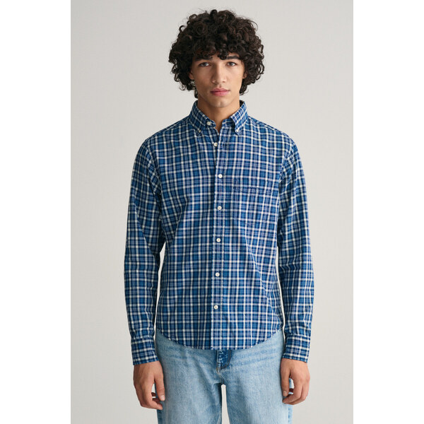 KOŠEĽA GANT REG INDIGO MADRAS SHIRT DARK INDIGO 48836896