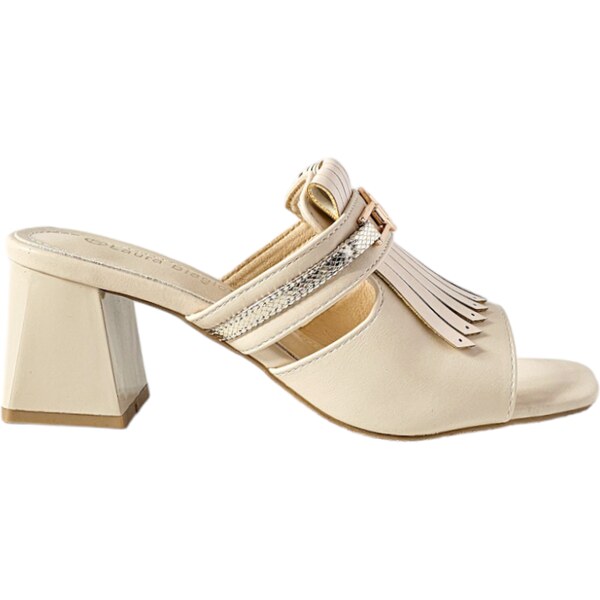 Krémové sandále Laura Biagiotti Cream Calf 56369493