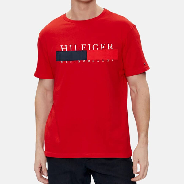 Pánské červené triko Tommy Hilfiger 55764 50864125