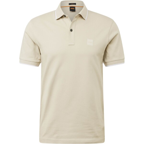BOSS Tričko Passertip béžová / biela 52704963