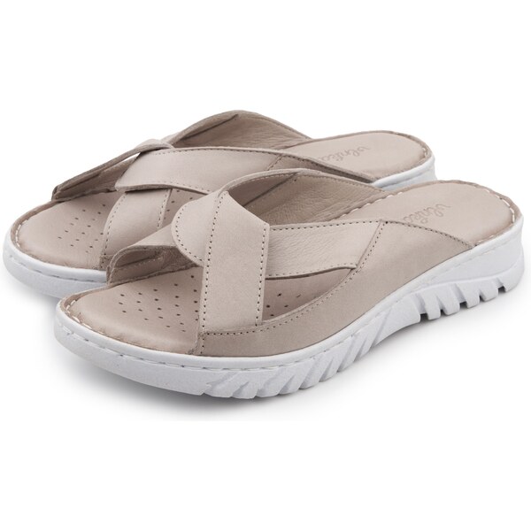 Vlnka Dámske kožené šľapky Klaudia béžová veľkosti obuvi - dospelí 40 50873865