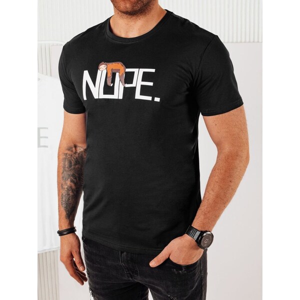 Dstreet Jedinečné čierne tričko s originálnou potlačou 50881548