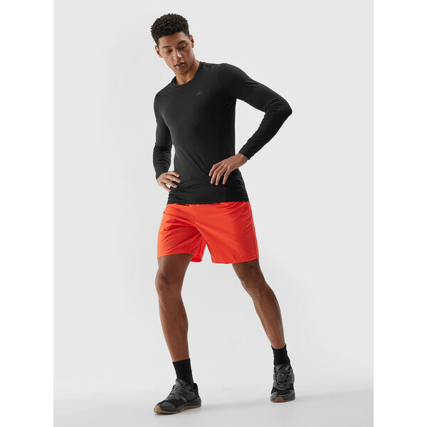 Mens Sports Shorts Made of 4F Recycled Materials - Orange 50890199
