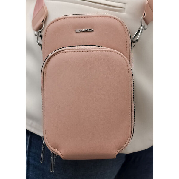 JOHN-C Dámska staroružová kabelka na telefón/peňaženka s popruhom 50892133