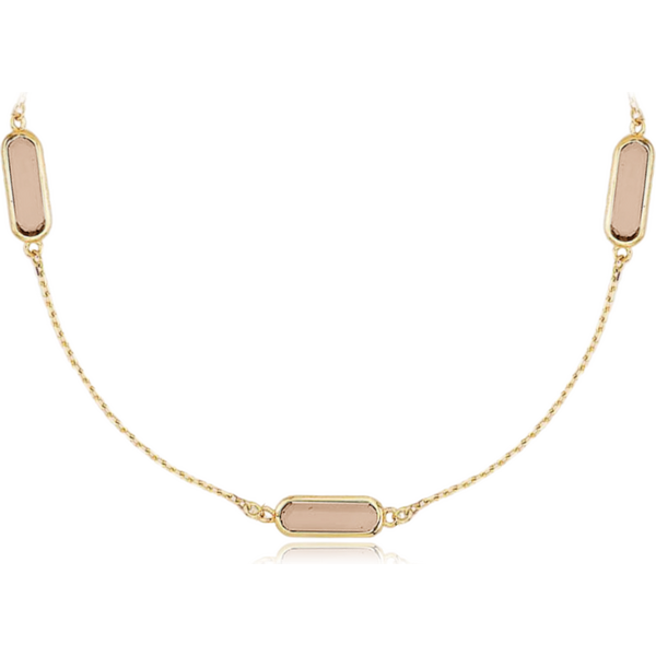 OLIVIE MINET Zlatý náhrdelník s kameny Au 585/1000 64899268
