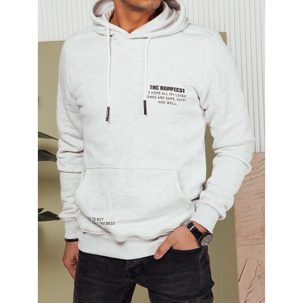 Dstreet Atraktívna šedá mikina s popisom 50897474