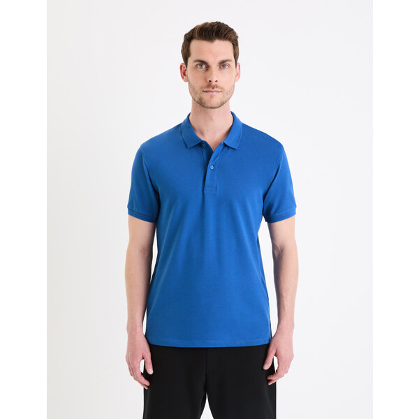 Modré pánske polo tričko Celio Teone 51043659